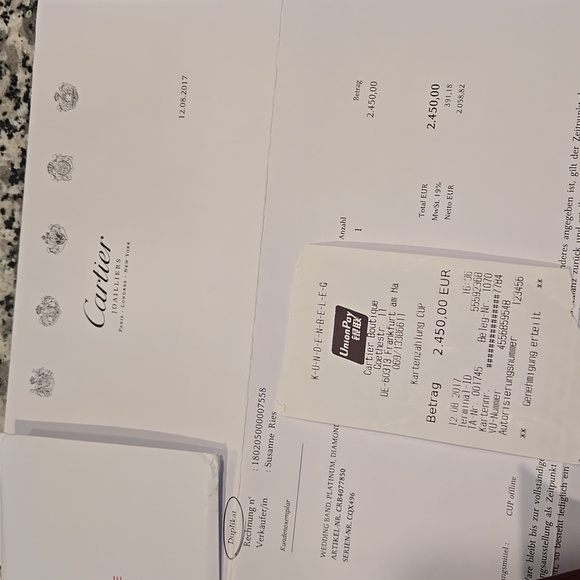 Cartier C De Cartier Diamond Ring in Platinum  0.07 CTW - Picture 5 of 6